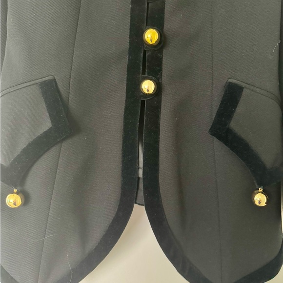 Moschino Cheap and Chic Fabulous Vintage blazer, wool and velvet, gold buttons M - Picture 9 of 16